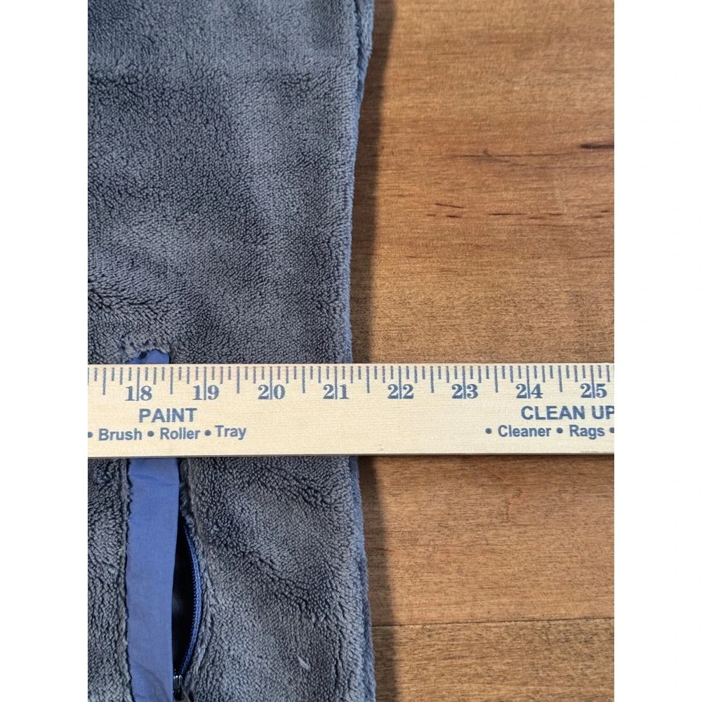 L.L. Bean Hi-Pile Fleece Zip Up Jacket Women's L Pet Gray Blue Outdoor 505922‎